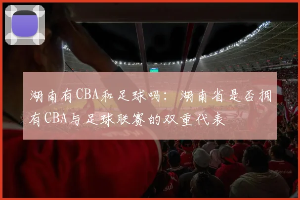 湖南有CBA和足球吗：湖南省是否拥有CBA与足球联赛的双重代表